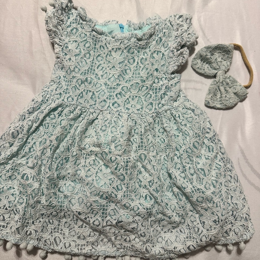 Lace Baby Dress with Headband